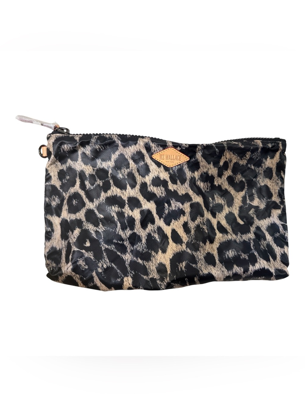 Leopard Print Clutch in Black and Tan